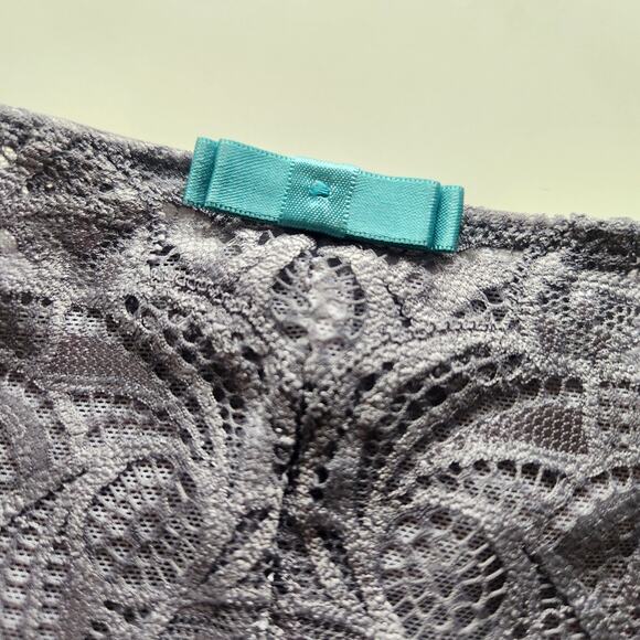 Adore Me Gray Satin Lace High Waisted  Panty Plus Size 4X Intimates Sexy Luxe - Picture 2 of 5